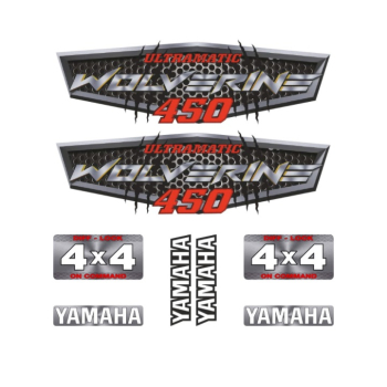 Zestaw naklejek Yamaha Wolverine 450 kolor srebrny